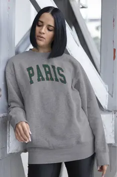 

Angemiel Wear Green Color Paris Women Sweatshirts