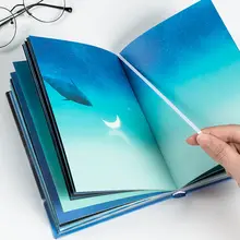 

224 Page Starry Sky Diary Personalized Creative Color Page Illustration Cute Notebook Student Manual Ledger Notepad Notebooks