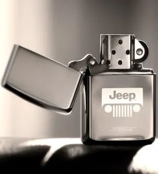 

Personalized Jeep Gasoline Silver Gray Metal Lighter