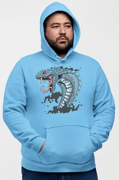 

Angemiel Wear Offensive Blue Color Python Blue Men 'S Hooded Sweatshirt