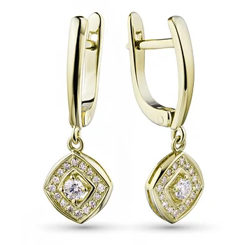 

Earrings in yellow gold with diamonds