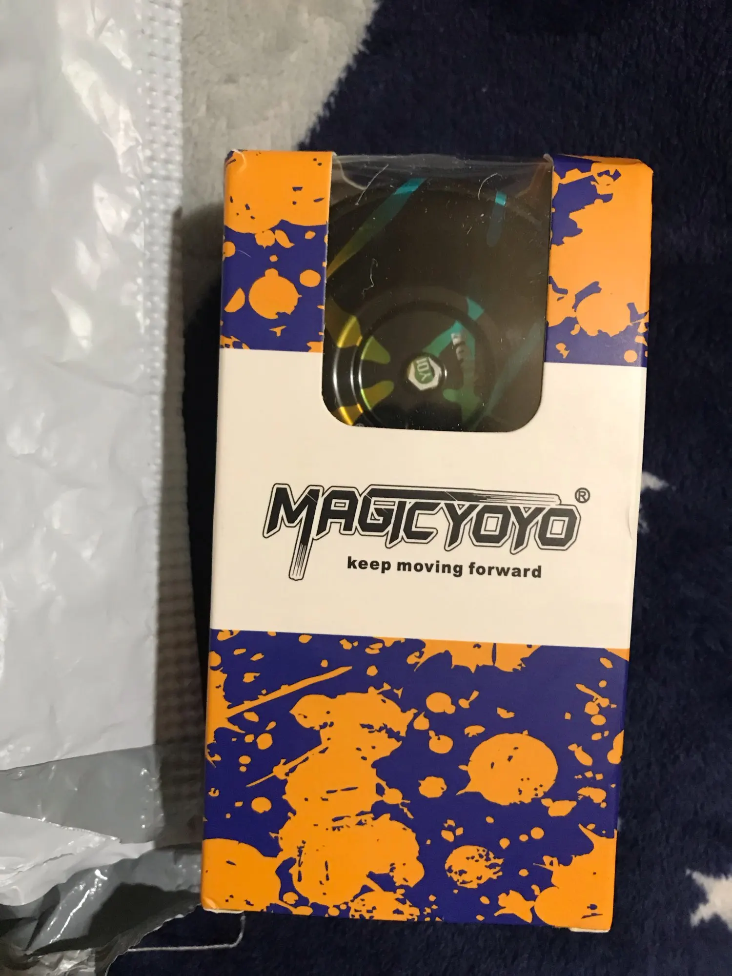 Magic Yoyo Alloy Aluminum Premium Responsive High Speed Yoyo + 5 Strings and Yo-Yo Glove Gift (Blue) photo review