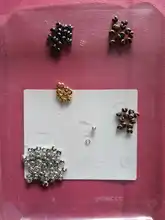 3/4/5mm 100 Uds abrir cuentas de engarce cubre nudo perlas puntas de extremo para la fabricación de la joyería de plata/oro/rodio/bronce/cobre chapados en