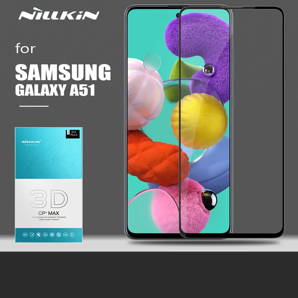 Защитное стекло Nillkin для Samsung Galaxy A51 CP + Max полноразмерное закаленное с полным