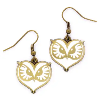 

Earrings Owl Face Fantastic Animals