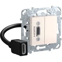 

UNICA beige HDMI connector with adapter