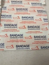 Tiras adhesivas para vendaje de yeso y Hemostasia, a prueba de agua, cojín transpirable adhesivo para vendaje de primeros auxilios, 20/40/60/100 Uds.