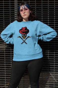 

Angemiel Wear Red Hat Rebel Blue Women Sweatshirts