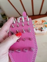 Pet-Dog-Collar Studded Wide-Spikes Doberman Pitbull 3inch for Large Breeds Pitbull/Doberman/M/..