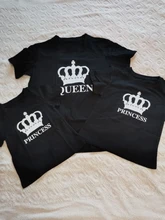 Ropa a juego de princesa corona para madre e hija, ropa a juego para mamá y niña, camiseta de algodón