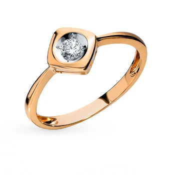 

Gold ring with diamond sunlight sample 585