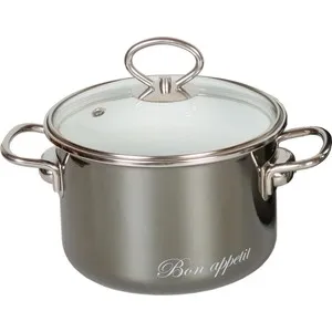 

Casserole enameled 3.0 L vitross Bon Appetit (8sb205s wet asphalt)