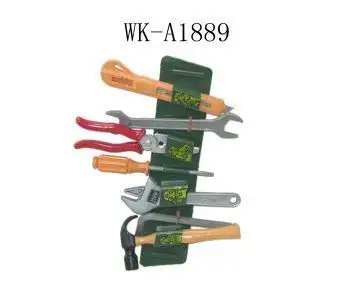

Helping Dad. Tool set, 7 items, in grid on stand, 24,5x15x2 cm,