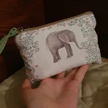Clutch Purse Wallet Card-Holder Canvas Girls Elephant/deer Creative Fashion Cartoon Cute