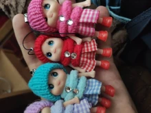 Mini muñecas interactivas de juguete para niños y niñas, muñeco Reborn de juguete, colgante pequeño con llave, 5 uds.