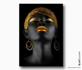 

African Woman Canvas Painting-Home Picture Frames Wall Photo Frame Wooden Canvas Frame