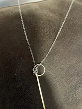 Moda europea y americana de largos de cobre barra colgante, collar popular con las mujeres.