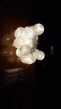 Lights-String Garland Cotton-Ball Led Wedding Party Christmas Outdoordiy Holiday 5M Crib