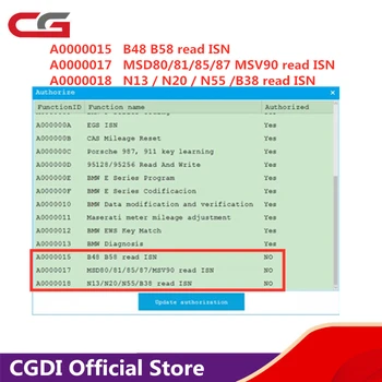 

CGDI for BMW Upgrade MSV90/N20/N55/N13/B38/B48/B58/MSD80/MSD81/MSD85/MSD87 Read ISN No Need Opening Add in 24 hours