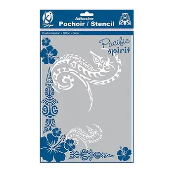

Ks-bsxl-001 stencil on adhesive basis 'Patterns of maory', A4 Ki sign
