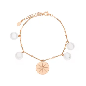 

Silver Bracelet with pearls sunlight sample 925