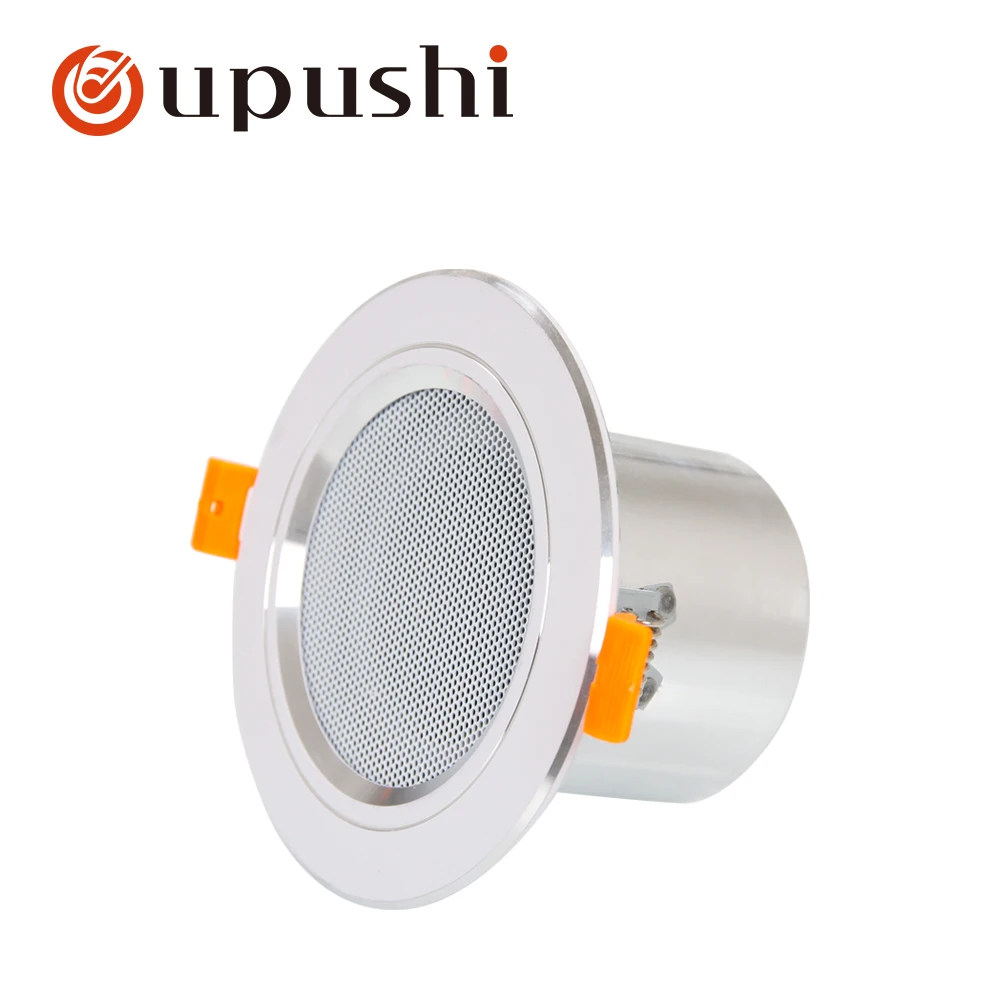 Oupushi smart home audio system 4inch mini touch screen wireless bluetooth in wall amplifier with ceiling speaker bathroom music