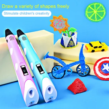 

3D Pen DIY 3D Printing Pens With LED Screen PLA Filament Creative Toy Gift For Kids Design Drawing Birthday gift Educational Toy