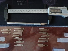 ESPLB-cuchillas para manualidades de Metal antideslizantes, cortador de bisturí, grabado, manualidades, escultura, cuchillo de reparación de PCB, 18 unidades