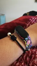 Pulsera de flores de colores para XiaoMi band 3, 4 y 5, correa de muñeca con grafiti a la moda para Xiaomi Mi band 5, 4 y 3, correa de repuesto para reloj