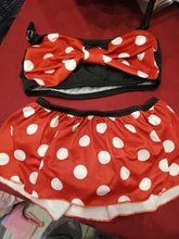 Bañador de Minnie para niñas pequeñas, conjunto de Bikini de dos piezas, traje de baño de bebé, ropa de playa para niños de 0 a 5 años
