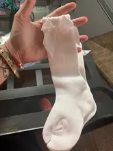 Calcetines de algodón suave para niños pequeños, pajarita grande chicas hasta la rodilla, largo, encaje, ropa de bebé, venta al por mayor