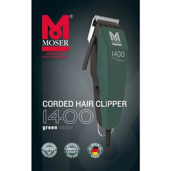 

Moser Professionel Hair Clipper Dei-1400 Green Edition. For Professionals, Hair Designers and Home Users, Made in Germany