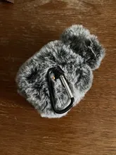 Ear-Fur-Case Capa Carabiner Plush-Cover Apple Airpods Rabbit Soft Wireless for 1-2/Wireless/Charging-fluffy-box
