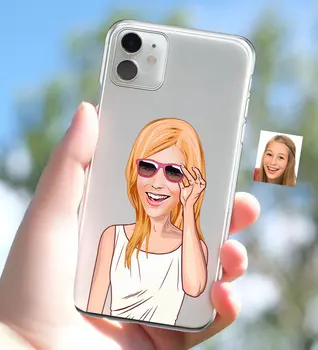 

Personalized Women 'S Caricature of iPhone 11 Thin Transparent Silicone Phone Kapağı-18