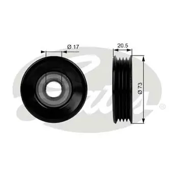 

Roller idler timing belt GATES T38030