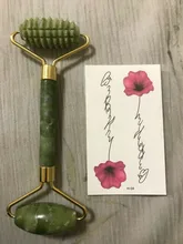 Rodillo de Jade para el cuidado de la piel, masajeador Facial de piedra Natural para cara, ojo Gua Sha, elimina arrugas, herramientas de belleza