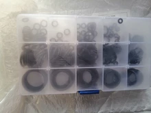 O anillo de hidrolock caucho 200 unids/set O anillos arandela de lavadora de anillo O kit de surtido de caucho de silicona anillo 15 tamaño con caja