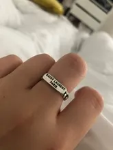 Anillos abiertos con letras de Metal para hombres y mujeres, joyería de fiesta, Punk, Vintage, Inglés