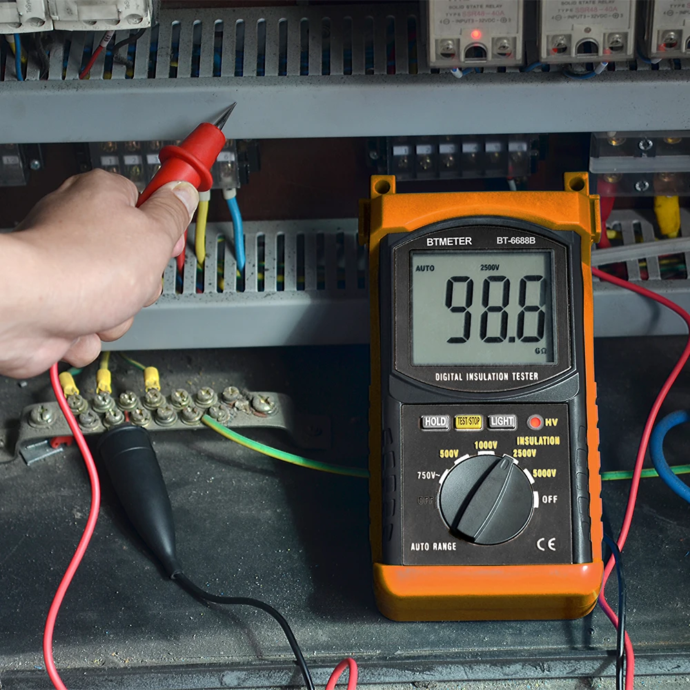 BTMETER BT 6688B цифровой тестер сопротивления изоляции тестовое напряжение 5000 в