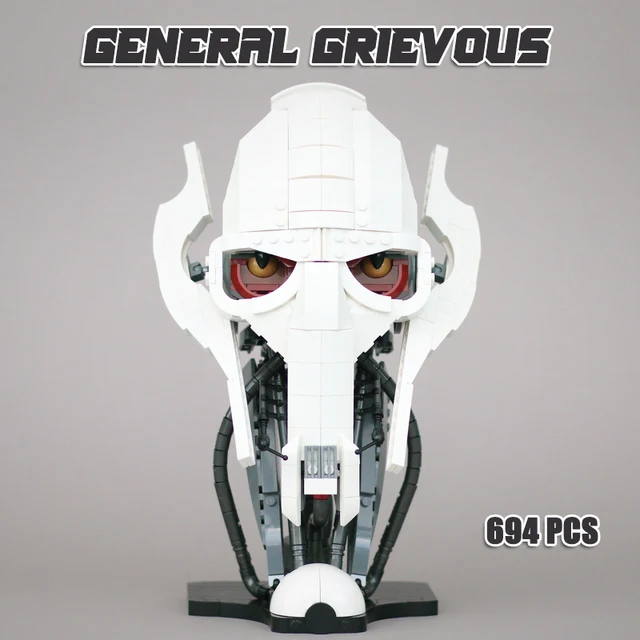 MOC Building Blocks New Movie ideas Space Series Wars Helmet Star Series Model White General Bust Toy Kids Xmas Gift DIY Bricks 1