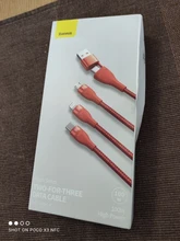 Baseus 3 en 1 USB-C Cable para iPhone 12 Pro 11 XR cargador de Cable 100W Micro USB tipo C para Macbook Pro Samsung Xiaomi