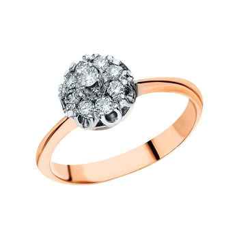 

Gold ring with diamonds sunlight sample 585