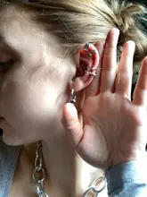 Modyle moda Punk Rock Geometric oreja Cuff para mujeres Vintage plata gemelos unisex Clip pendientes sin Piercing Declaración