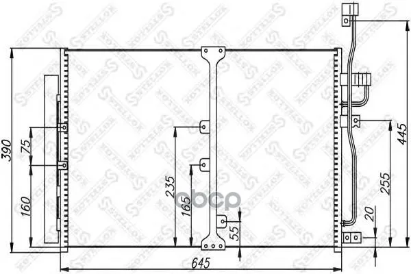 10-45608-Sx_радиатор Кондиционера! Chevrolet Captiva 2.0d, Opel Antara 2.0cdti 06 Stellox 1045608sx Stellox арт. 1045608SX