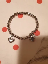 Pulsera con llavero De acero inoxidable para hombre y mujer, cierre De joyería UNO De 50, bola redonda, perla, letras, moda