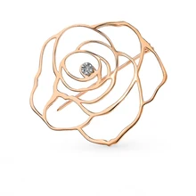 Золотая брошь с бриллиантами SUNLIGHT проба 585