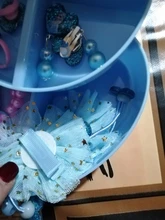 Conjunto de collar y pulsera de princesa Elsa para niños y niñas, caja de regalo de joyería con pinza para el pelo de Frozen 2, regalo de Navidad y vacaciones