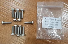 NINDEJIN-tornillos de cabeza hexagonal con rosca completa, Perno de cabeza hexagonal de acero inoxidable, 5/20 piezas, M4, M5, M6, M8, 304, DIN933