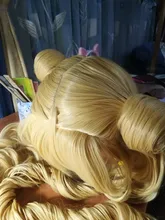 Cosplay Wig Costume Blonde Sailor-Moon Double-Ponytail Yellow Straight Long Party Ebingoo
