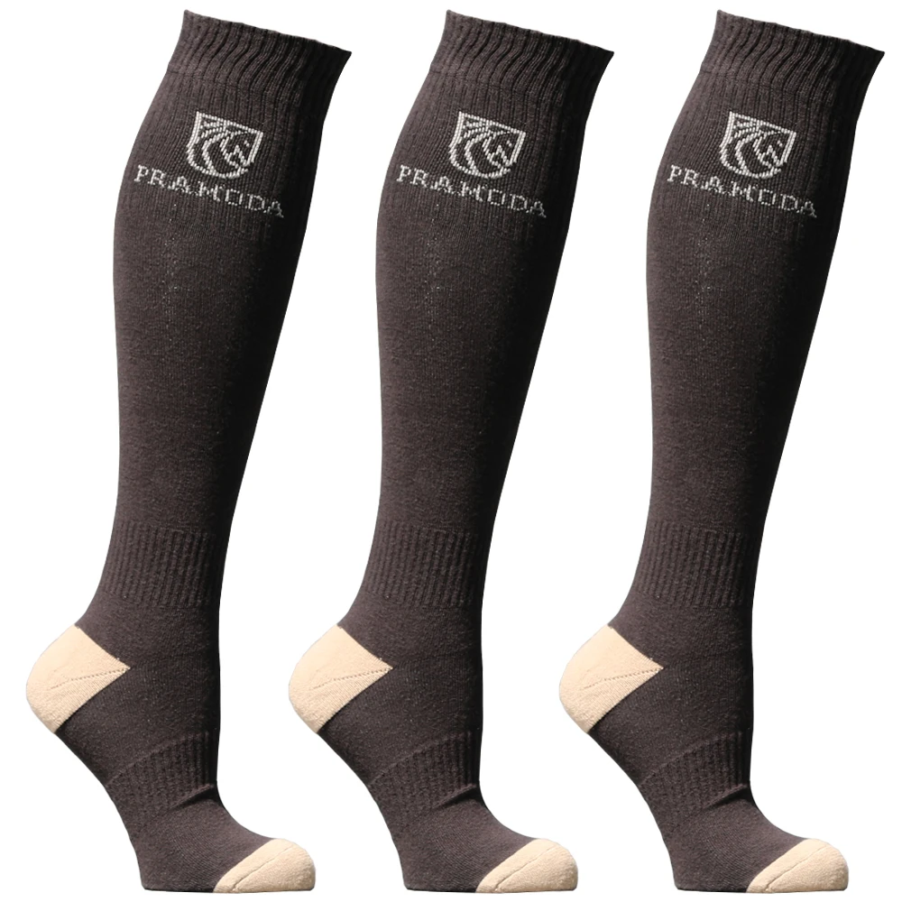 Pramoda 3 пары носков для верховой езды мужские и женские рыцарские длинные носки сапоги для верховой езды Длинные спортивные носки - Цвет: Brown 3 Pack